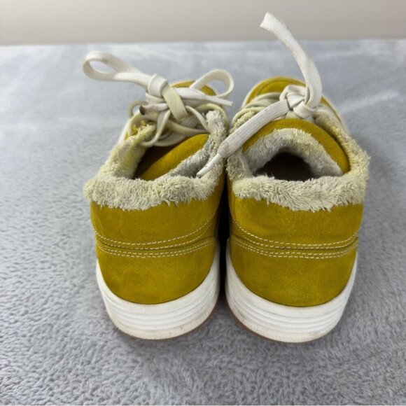 Palm Angels Snow Low Top Yellow Suede Chunky Sneakers Women's Sz 3 US/2 UK/36 EU - Picture 8 of 14